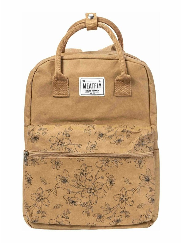 Meatfly Meatfly papierový batoh Cheery Blossom Brown 18 L