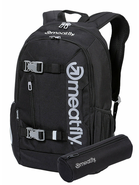Meatfly Meatfly nahrbtnik Basejumper Black 22 L + PERESNICA GRATIS | Črna | Prostornina 22 L