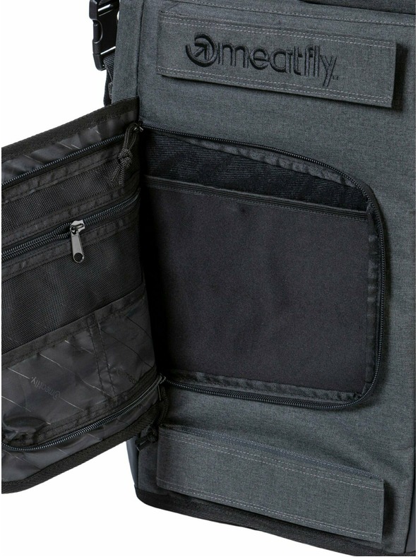 Meatfly Meatfly batoh Periscope Uhľovo sivý Melír 30 L | Sivá | Objem 30 L