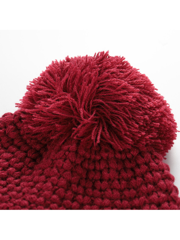 ALPINE PRO Zimska kapa z cofkom ALPINE PRO GRANE anemone