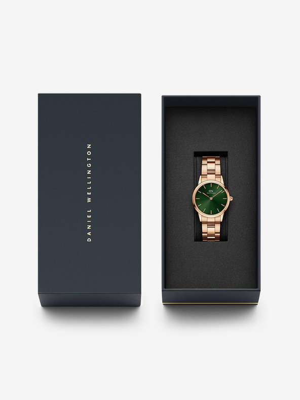 Daniel Wellington Ženska ura v rožnato zlatni barvi Daniel Wellington Iconic Emerald