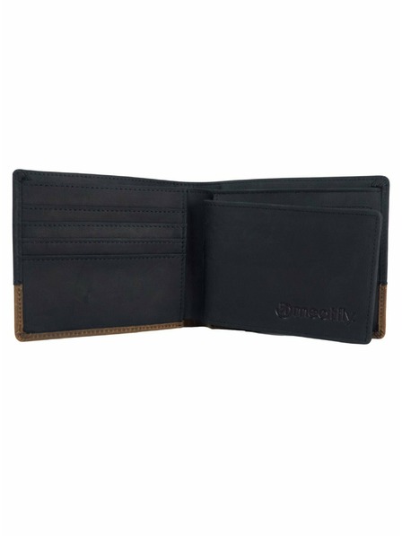 Meatfly Meatfly usnjena denarnica Eddie Premium Black/Oak | Črna | Velikost
