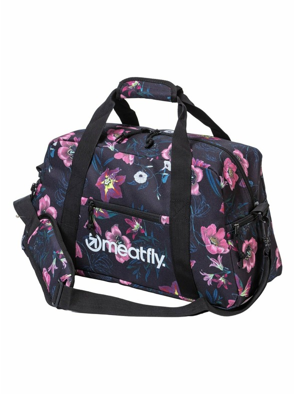 Meatfly Meatfly cestovná taška Mavis Hibiskus Čierna