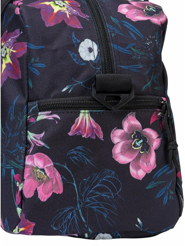 Meatfly Meatfly cestovná taška Mavis Hibiskus Čierna