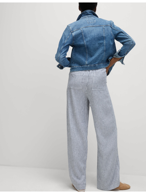 Marks & Spencer Hlače s širokimi hlačnicami z visokim deležem lanu Marks & Spencer siva