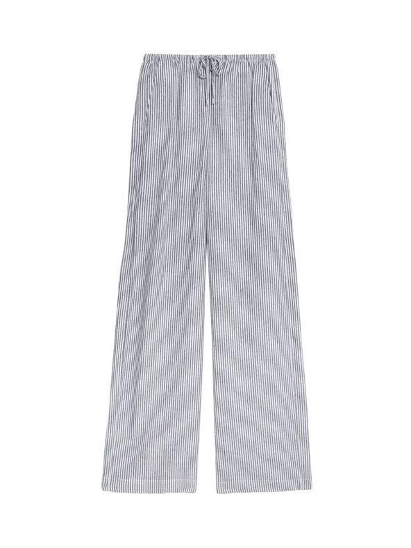 Marks & Spencer Hlače s širokimi hlačnicami z visokim deležem lanu Marks & Spencer siva