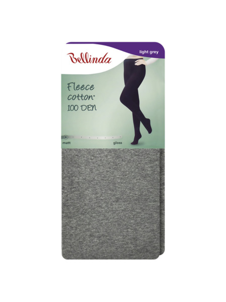 Bellinda FLEECE COTTON 100 DEN - Nepriesvitné pančuchové nohavice - sivá