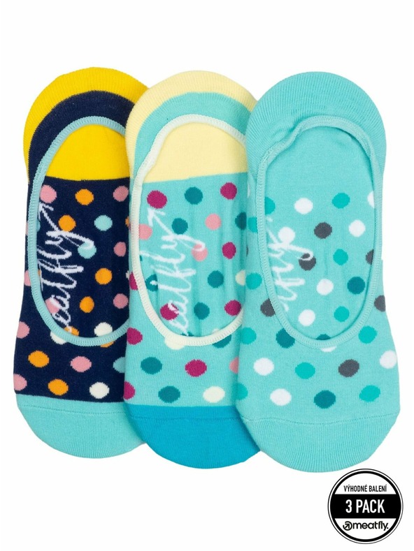 Meatfly Meatfly ponožky Low Socks Triple Pack Ocean Blue | Modrá | Veľkosť