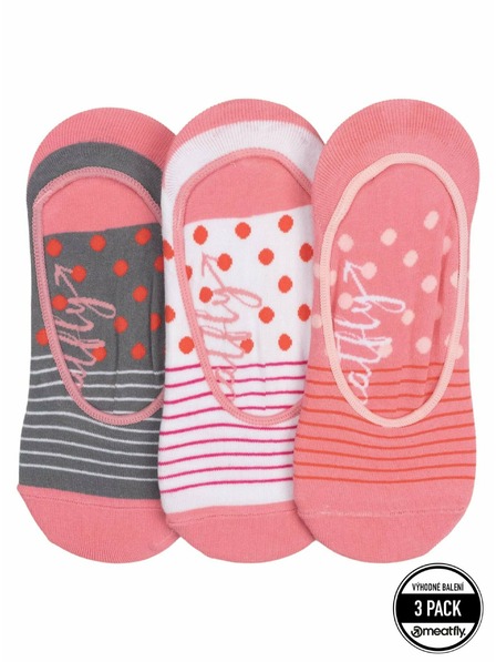 Meatfly Meatfly ponožky Low Socks Triple Pack Pink Stripe | Ružová | Veľkosť