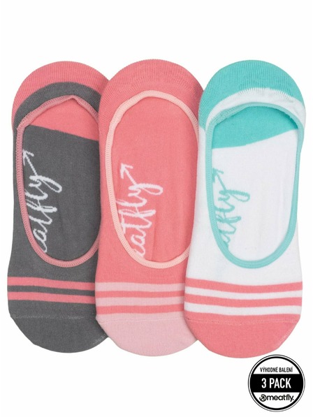 Meatfly Meatfly ponožky Low Socks Triple Pack White | Biela | Veľkosť