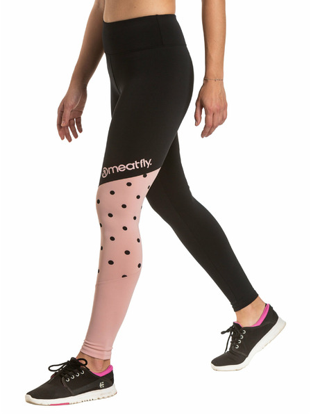 Meatfly Dámske legíny Meatfly Arabel Pink/Black | Čierna | Veľkosť
