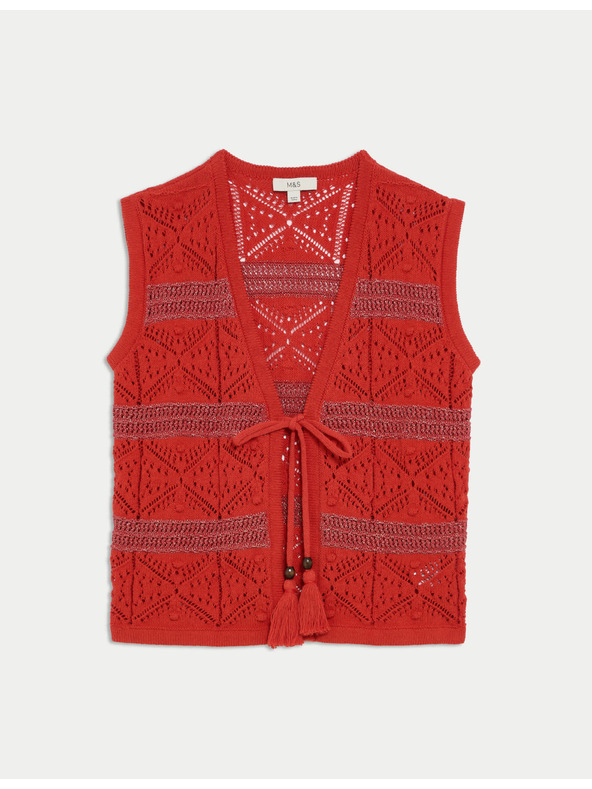 Marks & Spencer Úzka texturovaná skrátená vesta Marks & Spencer