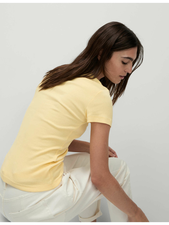 Marks & Spencer Úzke rebrované tričko s vysokým podielom bavlny Marks & Spencer