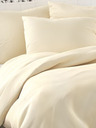 Kvalitex Svileni francoski posteljni komplet LUXURY COLLECTION 1+2, 240x200, 70x90cm smetanast