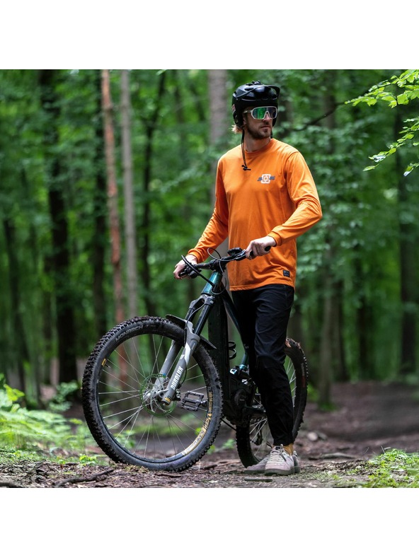 Horsefeathers Kolesarska majica Fury oranžna HORSEFEATHERS