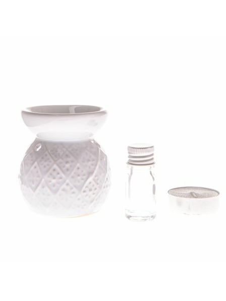 Casa de Engel Keramická aromalam + olej, sviečka, fresh linen, 0/96