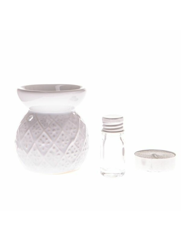 Casa de Engel Keramická aromalam + olej, sviečka, fresh linen, 0/96