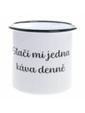 Casa de Engel Emajlirana dekorativna skodelica "Dovolj mi je ena kava na dan", 1000ml, 0/36