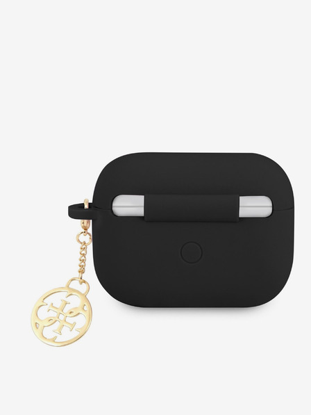 Guess Guess 4G Charm Silikónový obal pre AirPods Pro čierny