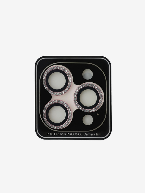 Guess Guess Fixed Glliter zaščita leč za iPhone 16 Pro/16 Pro Max roza