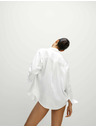 Marks & Spencer Oversized srajca v slogu Girlfriend z ovratnikom, iz čistega lanu Marks & Spencer bela