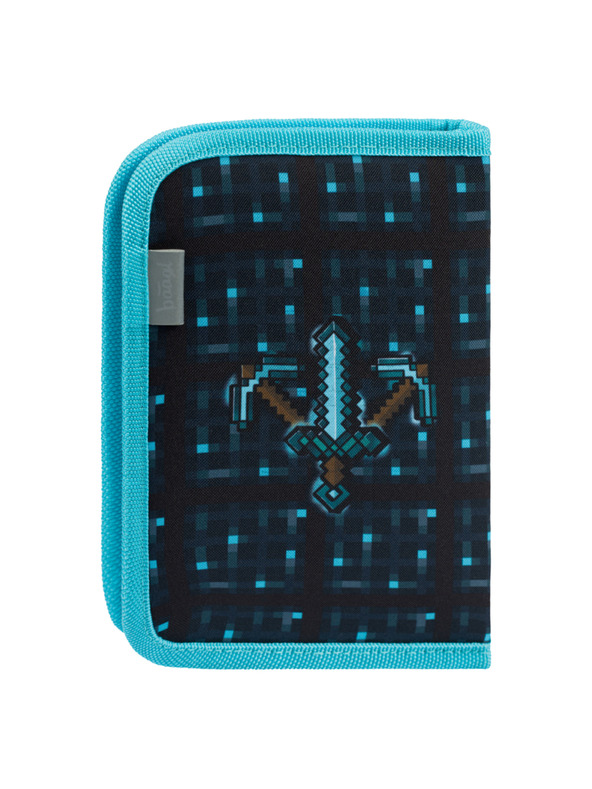 BAAGL  Modrý školský peračník jednostupňový Minecraft Blue Axe Baagl