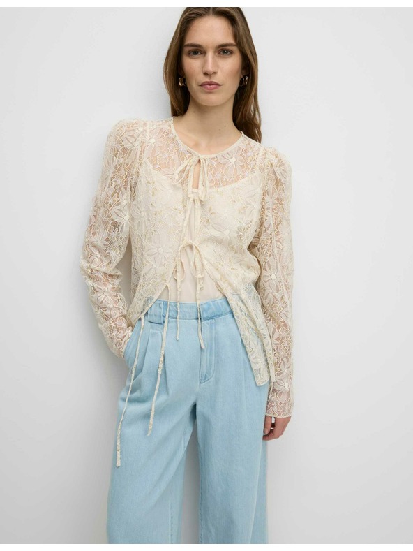 Marks & Spencer Džins hlače z Wide hlačnicami in visokim pasom po meri Marks & Spencer mornarsko modra