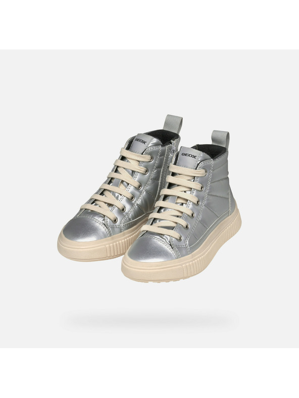 Geox Srebrni dekliški teniski Geox Laquinny