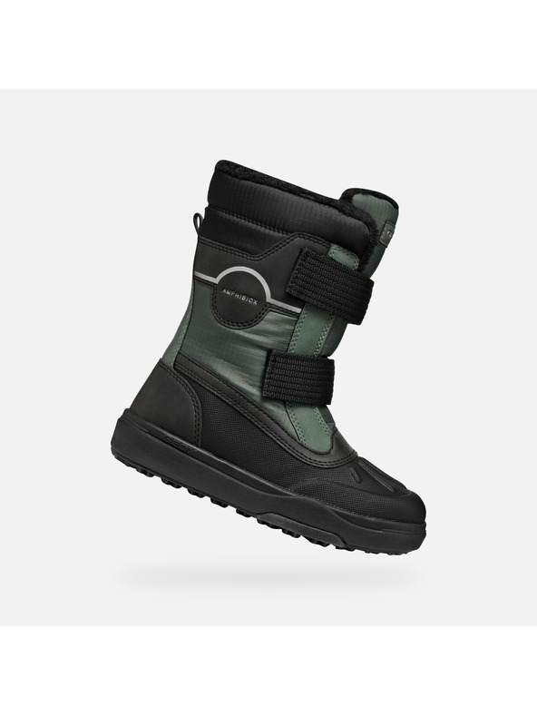 Geox Tmavo zelená chlapčenská zimná obuv Geox Bunshee Pg B A