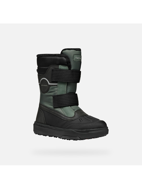Geox Tmavo zelená chlapčenská zimná obuv Geox Bunshee Pg B A