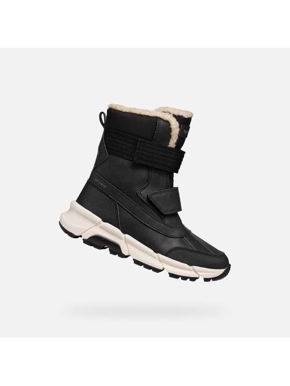 Geox Črni fantovski gležnjarji Geox Flexyper Plus