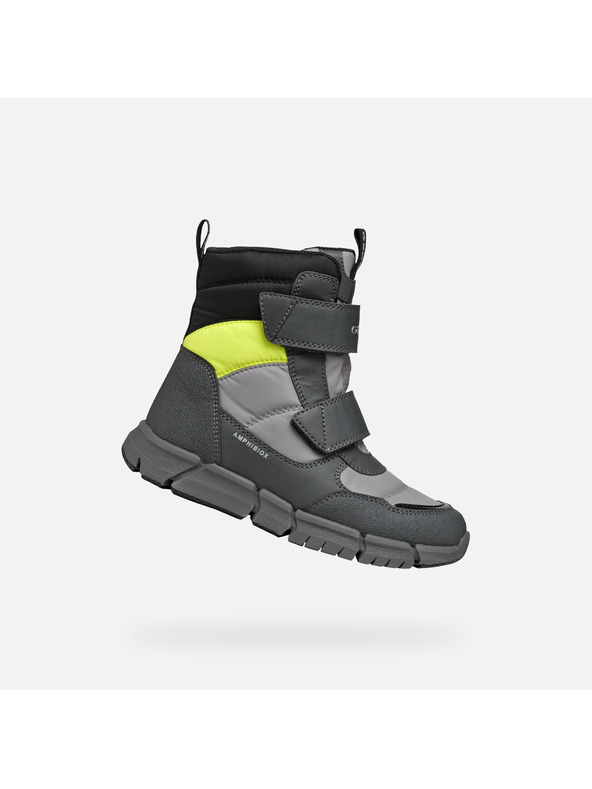 Geox Sivé chlapčenské členkové topánky Geox Flexyper B Abx