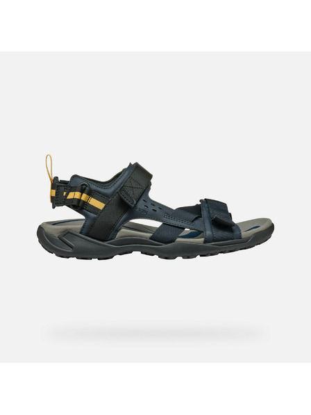 Geox Tmavé modré pánske sandále Geox Terreno + Grip