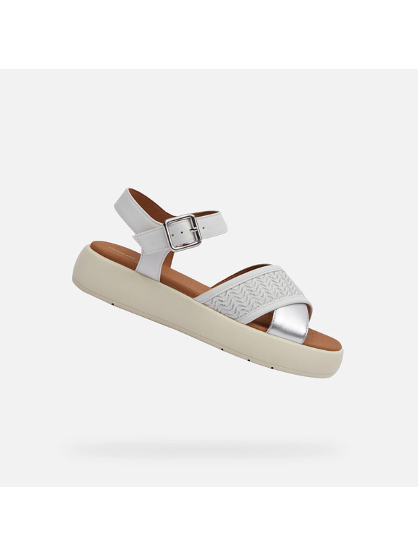 Geox Beli ženski sandali Geox Camalei