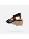 Geox Črni ženske sandali Geox Ischia Corda