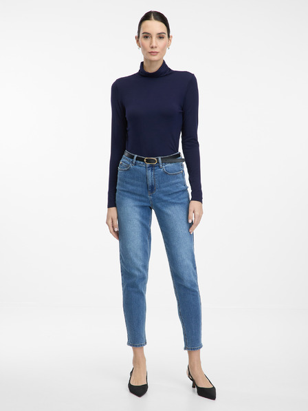 Orsay Modre ženske mom jeans hlače ORSAY