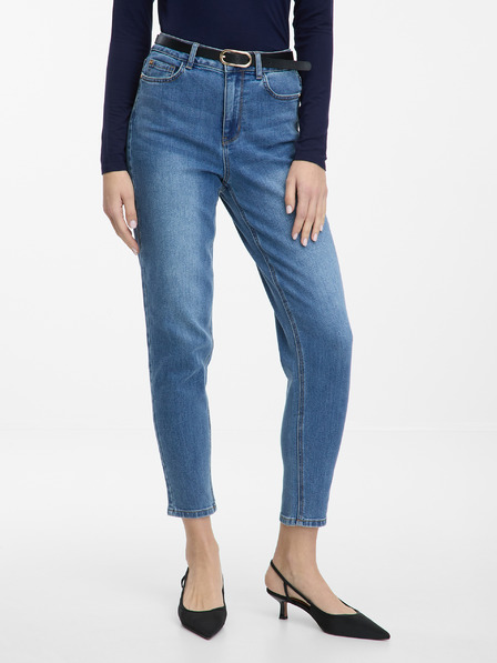 Orsay Modre ženske mom jeans hlače ORSAY