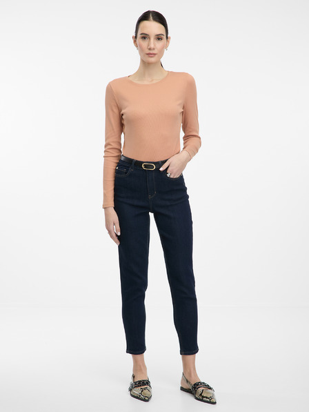 Orsay Temno modre ženske mom jeans hlače ORSAY