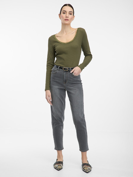 Orsay Ženske sive mom jeans hlače ORSAY