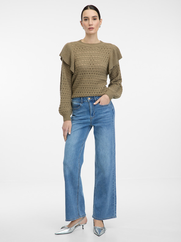 Orsay Modre ženske široke kavbojke ORSAY