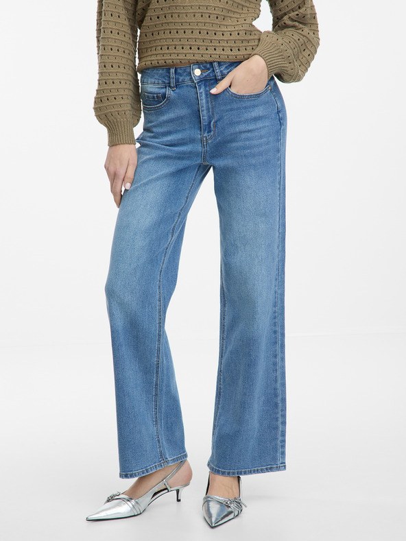 Orsay Modre ženske široke kavbojke ORSAY