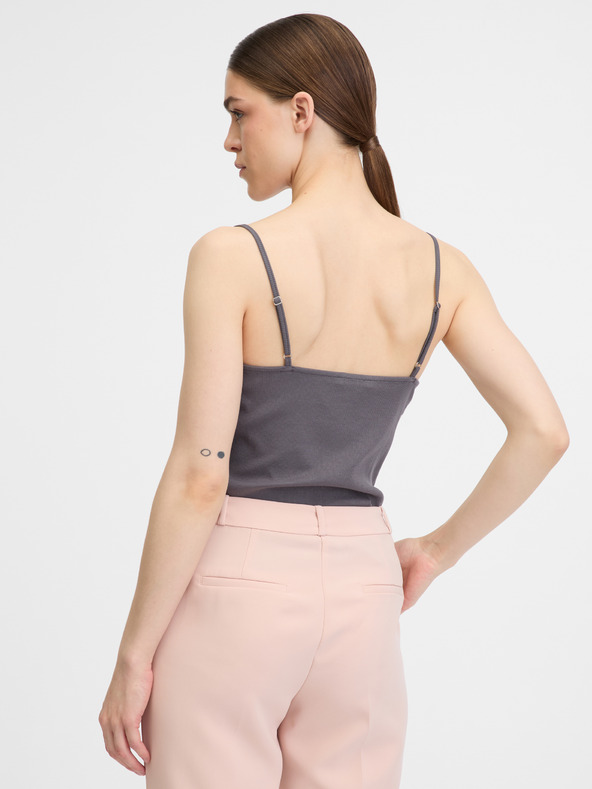 Orsay Temno siva ženska majica brez rokavov ORSAY