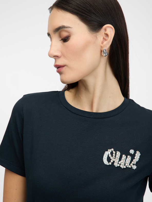 Orsay Temno modra ženska majica s kratkimi rokavi ORSAY