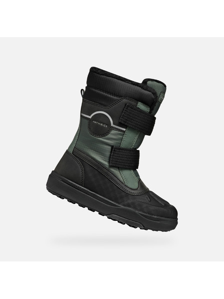Geox Tmavo zelená chlapčenská zimná obuv Geox Bunshee Pg B A