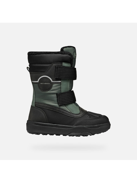 Geox Tmavo zelená chlapčenská zimná obuv Geox Bunshee Pg B A