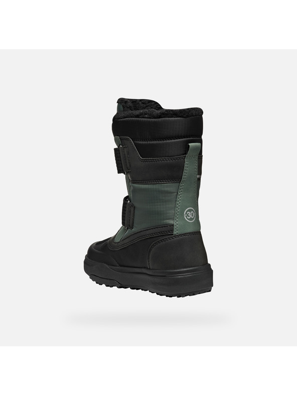 Geox Tmavo zelená chlapčenská zimná obuv Geox Bunshee Pg B A