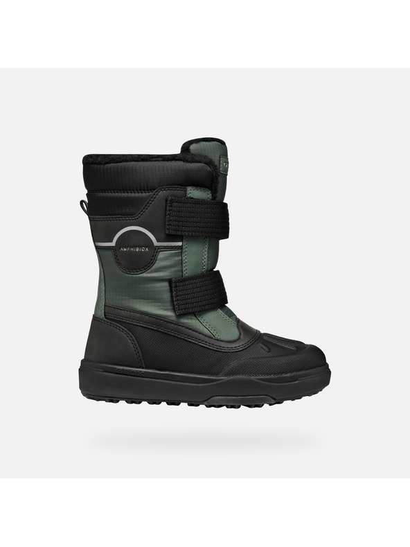 Geox Tmavo zelená chlapčenská zimná obuv Geox Bunshee Pg B A