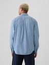 GAP Srajca v barvi chambray z logotipom GAP