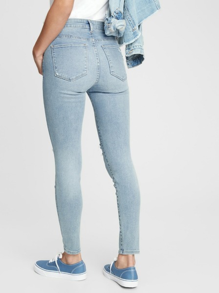 GAP Džínsy distressed universal jeggings so stredným pásom GAP