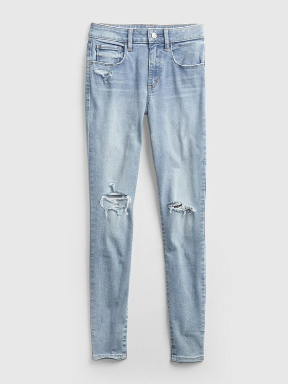GAP Džínsy distressed universal jeggings so stredným pásom GAP